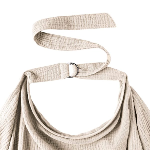 Amning Bomullsskydd Integritetsskydd med Halter Neck Nursing Filtar Breastfeeding Skydd beige