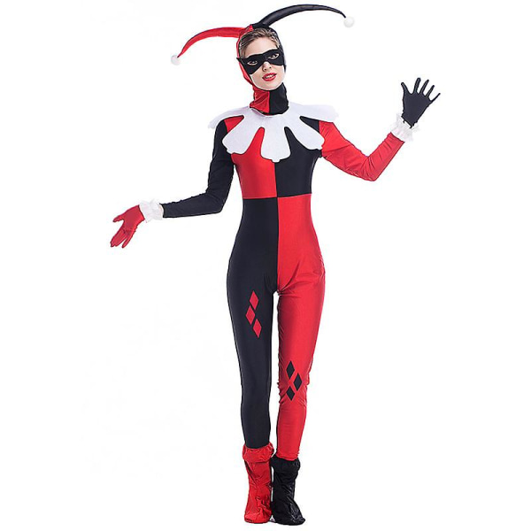 Harry Qinn Rollespil Klovnedragt Halloweenkostume Harry Qinn Anime Cirkus Klovn W 180cm