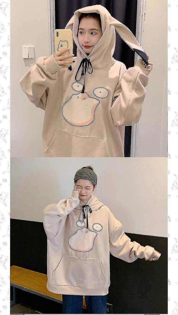 Elf Pikachu Sweatshirt Hoodie Jacka Lös H white xl