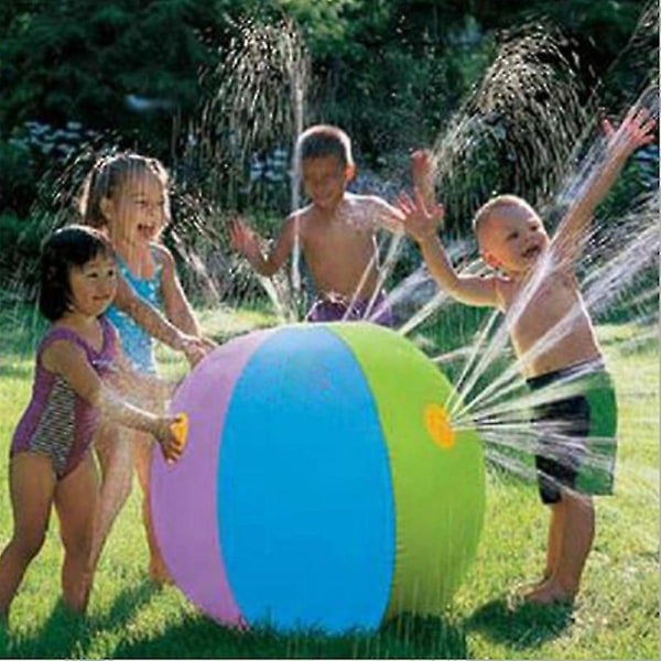 Rolig uppblåsbar sprayvattenboll Barns sommar utomhuspool strandpool Spela gräsbollar -