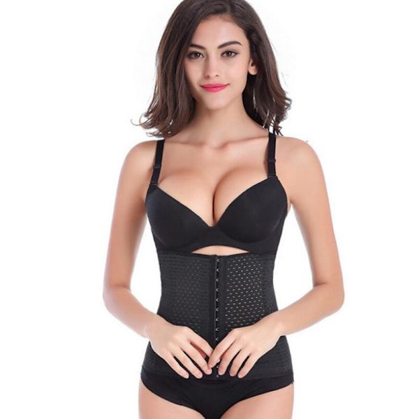 Træningskorset / Waist Trainer til Timeglasfigur, - Sort Z Black l