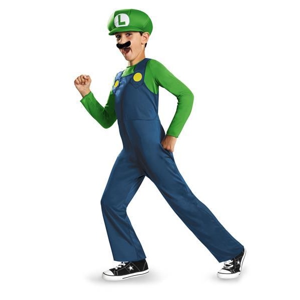 Super Mario Luigi Dress Up Clothes S 4-6 år Y multifärg