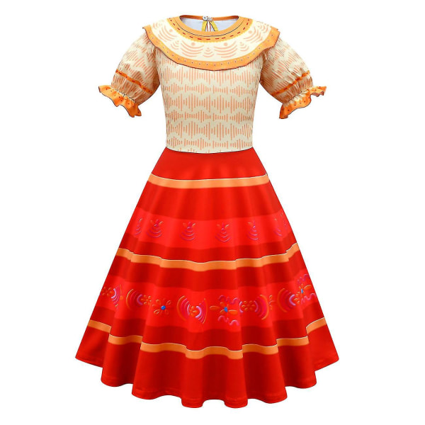 Encanto Dolores Cosplay -asu tyttöjen mekko 130cm