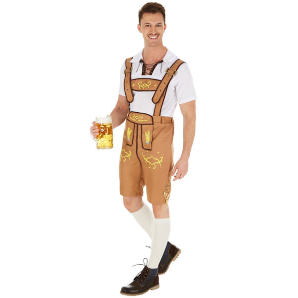 tectake Tyk folkdräkt för herrar Bavaria Beige S