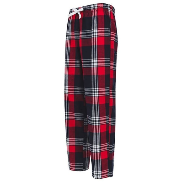 SF Minni Barn/Barn Tartan Loungebyxor 5-6 år Röd/Marin Red/Navy Check 5-6 Years