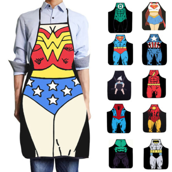 Marvel Superhero Restaurant BBQ Kök Matlagning Bakning Cosplay W Captain America