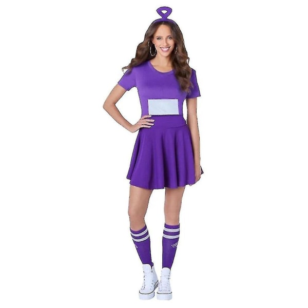 Fancy Kvinde Teletubbies Cosplay Kostume Kjole Tinky Winky Dipsy Laa-laa Po Cheerleading Uniform Pige Halloween Kostume _o voksen kvinde W A Adult female