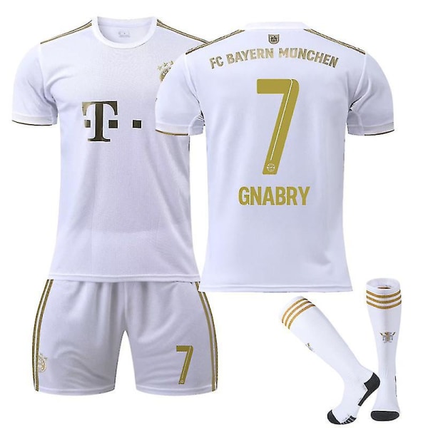 2022-2023 Ny sesong FC Bayern München Fotballdrakter Fotballuniformer T-skjorter jersey yz 22 23 GNABRY 7 Kids 26(140-150CM)
