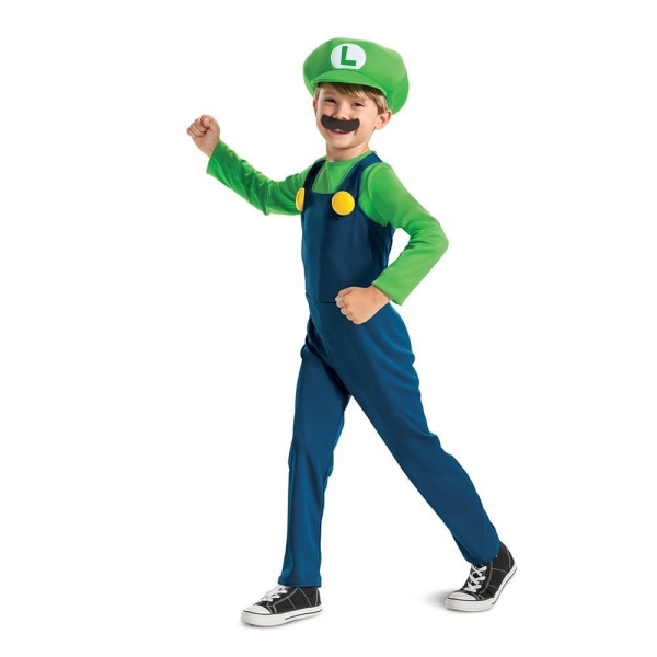 Super Mario Luigi Utklädningskläder . MultiColor M 7-8 år