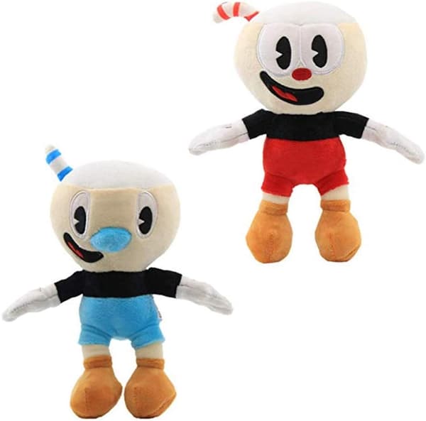 2 st/ Set Cuphead & Mugman Plush 9,8'(25cm) figurer /