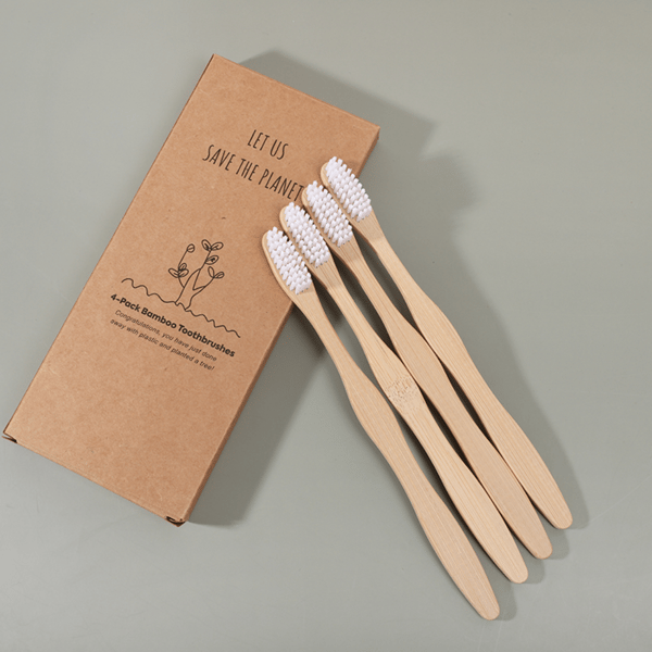 Bambutandborste - Högkvalitativ Tandborste i Bambu 3-Pack