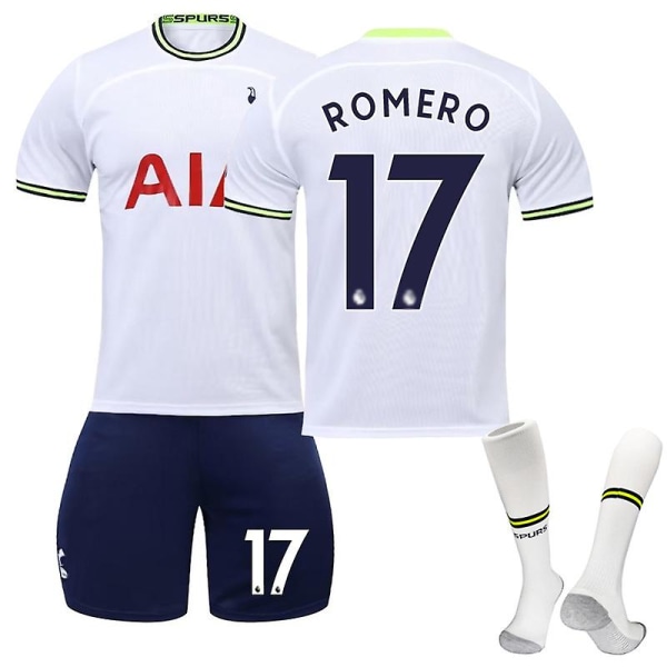 22-23 Ny Tottenham fodboldtrøje fodboldtrøje træningsdragt W ROMERO 17 Kids 28(150-160CM)