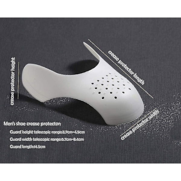 Air Force 1 anti-fold beskyttelse, anti-fold skobeskyttelse, mænds 7-12 tåbeskyttelse W White L