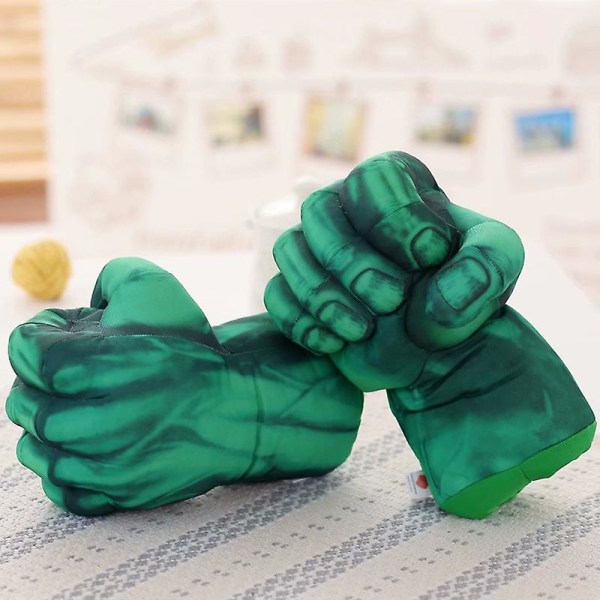 The Avengers Superheros Plys Big Fists Handsker Blødt legetøj Cosplay kostume gave til børn Hulk About A Pair Of