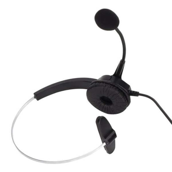 HURRISE Justerbart Call Center Mono Calling Headset med mikrofon för telefoner och bärbara datorer