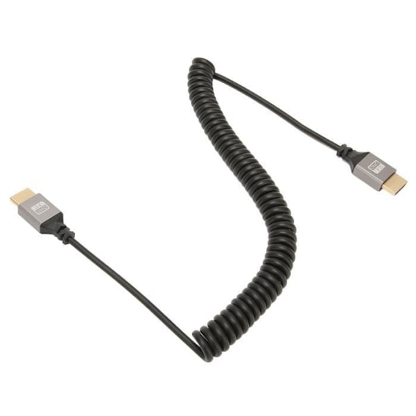 HURRISE HD multimediagränssnitt spiralkabel 4K 60Hz för surfplatta, kamera, dator, tv, bildskärm