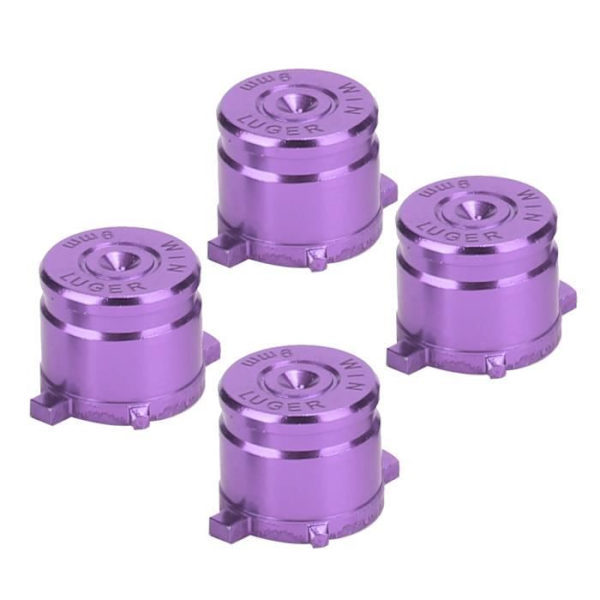 HURRISE Funktion Assist-knapp 2 set Aluminiumlegering Funktion Assist-knapp Videospel Lila