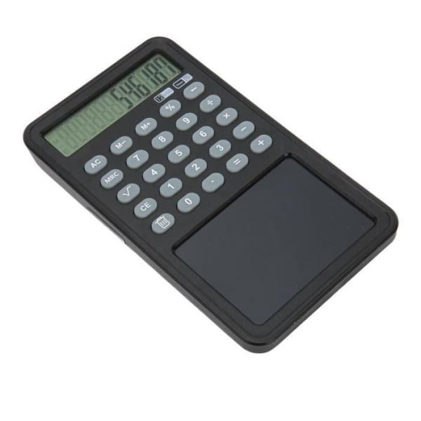 HURRISE skolkalkylator Vetenskaplig miniräknare med anteckningsblock 12 LCD-skärmkalkylator för skrivbord