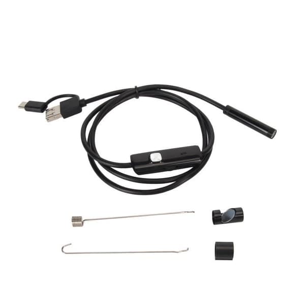 HURRISE USB Borescope 8mm USB Borescope, 8mm USB Snake Inspection Camera, Vattentät USB C Borescope Datorförvaring