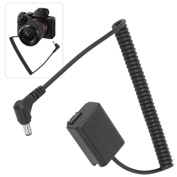 HURRISE DC till FW50 Full Decoder Dummy Batteri DC till FW50 Full Decoder Dummy Batteri för Sony A7/A7II/A7R/A7S/