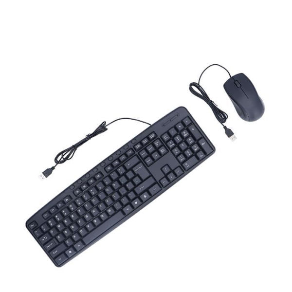 HURRISE Trådbundet tangentbord och mus Combo Trådbundet tangentbord och mus Combo USB-tangentbord och mus, datortangentbord Tangentbord
