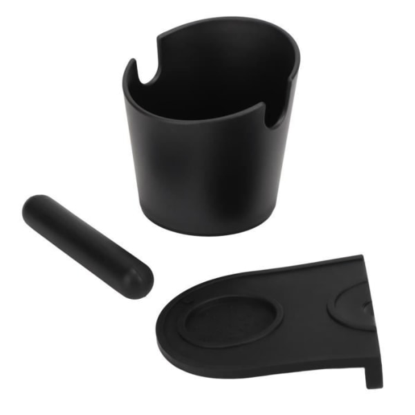 Fdit Kaffesump Bin Coffee Knock Box Silikon Kaffeform Papperskorgen med Knock Bar Kaffe Tamper Mat för Hem Café Bar