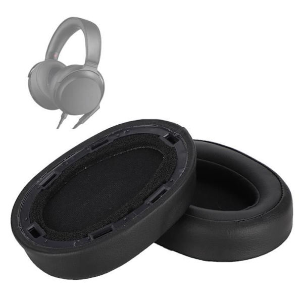 HURRISE Hörlurar Kudde Ersättning Mjukt skum Öronkudde FYZ-188 för Sony MDR-100ABN hörlurar Svart