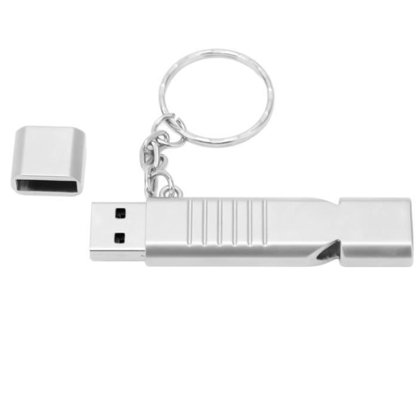 HURRISE Flash Disk USB Stick 2 i 1 vattentät bärbar design USB2.0 med visselpipa för datoröverföring Box 256GB