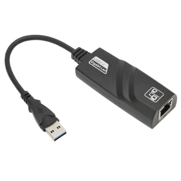 HURRISE Kabelansluten USB Internetadapter 1000Mbps Ethernet-adapter Snabb överföring Stabilt Internet Litet Internetkort