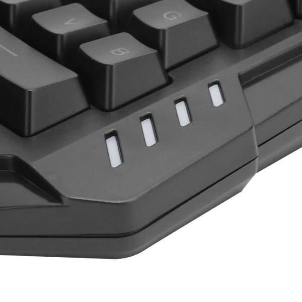 HURRISE Enhands G94 USB-trådbundet speltangentbord RGB bakgrundsbelyst 35 nycklar för dator