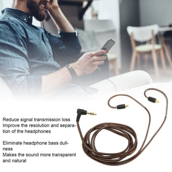 Ersättningskabel för hörlurar Ersättningsuppgraderingskabel för ATH CKS1100 E40 E50 E70 LS200 LS300 hörlurar