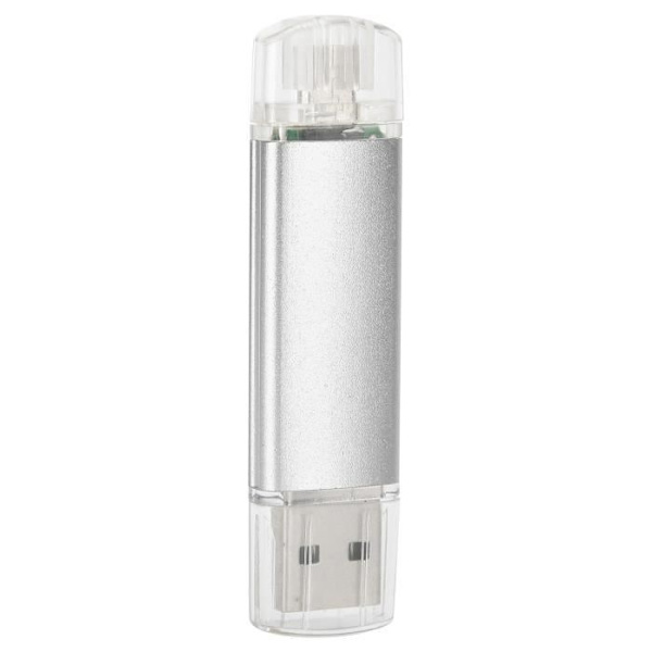 HURRISE USB-minne OTG Flash Drive 2 i 1 tum U-disk USB2.0 datortillbehör (64GB)