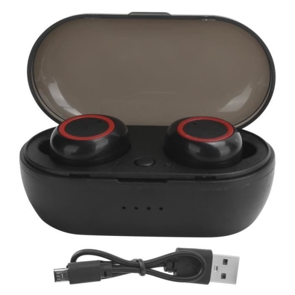 Fdit Bluetooth-hörlurar Y50 Trådlösa Bluetooth-öronsnäckor Bluetooth-hörlurar Stereoheadset Bluetooth 5.0 (röd svart)