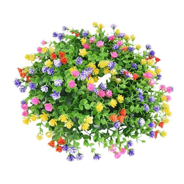 HURRISE Konstgjord Simulerad Blomsterkrans - Väggdekor för vardagsrum, ytterdörr, foajé, sovrum, fest