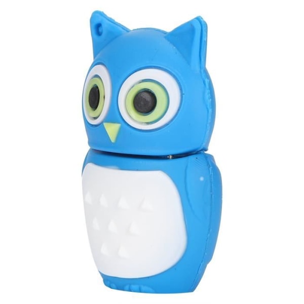 HURRISE Cartoon U Disk Cartoon U Disk Blue Owl Utseende Höghastighetsbulklagring Flash Datortillbehör 32GB