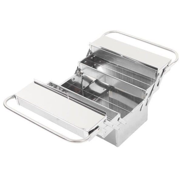 Cantilever Tool Box Organizer 3-lagers fällbar metall Cantilever Tool Box 5 fack (460)