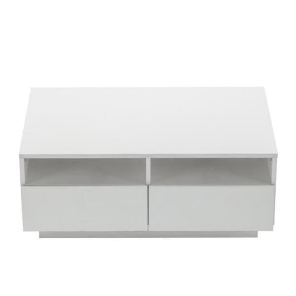 Modernt glansigt vitt soffbord med 4 lådor för vardagsrum utanför LIA-26