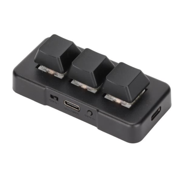 LIA Osu Tangentbord Tangentbord med 3 tangenter RGB Bakgrundsbelyst USB-gränssnitt med 3 tangenter Minikontakt och programmerbart makrotangentbord