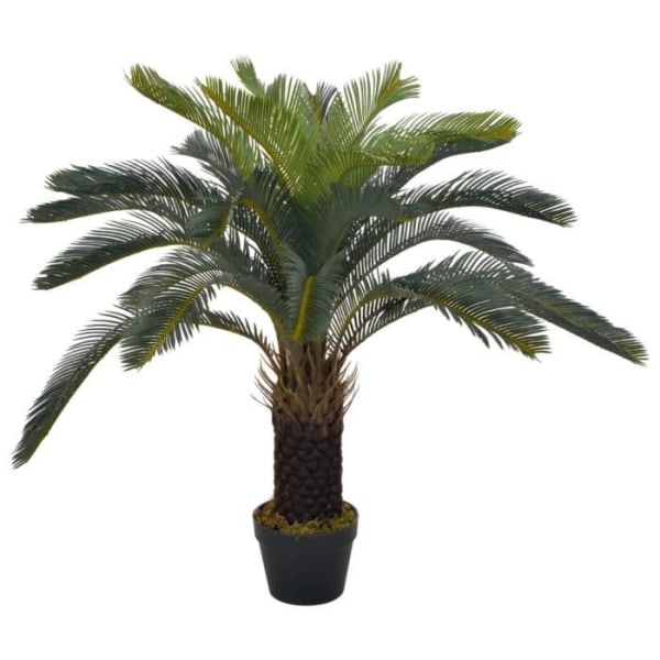 LIA konstgjord växt med kruka Modern dekoration för hem eller kontor Grön Cycas palmträd 90 cm 9786627328215