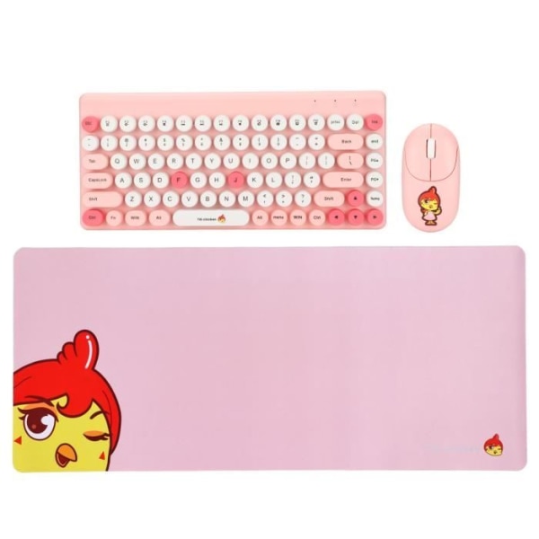 HURRISE trådbunden tangentbordsmus kombination tangentbord och mus, löstagbara tangentbord Rosa datortangentbord och datorset