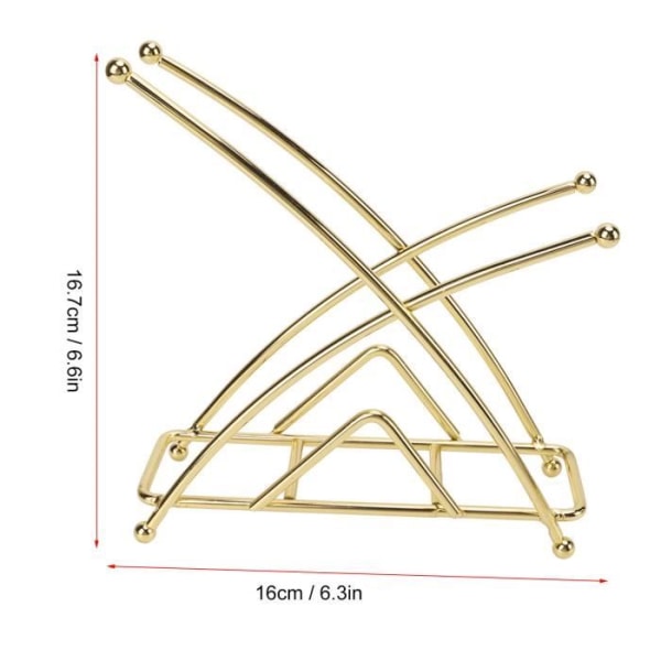 HURRISE Metallpapper Servetthållare Mode Elegant Förtjockad X-formad servetthållare Hotellbord Servetthållare
