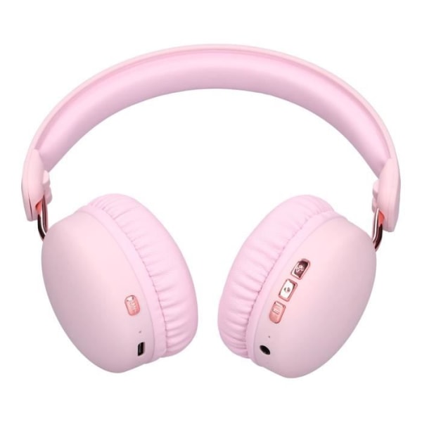 HURRISE Wire Headphones Wire Earphones Over Ear, hopfällbara, djup bas, brusreducerande, projektorljud rosa