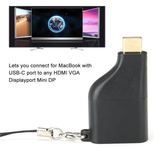 HURRISE USB-C Typ C till 4Kx2K-adapter för Windows95 C0507
