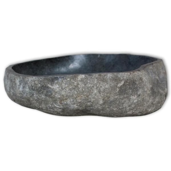 LIA Oval River Stone Diskbänk 30-37) x (25-30) x 12 cm