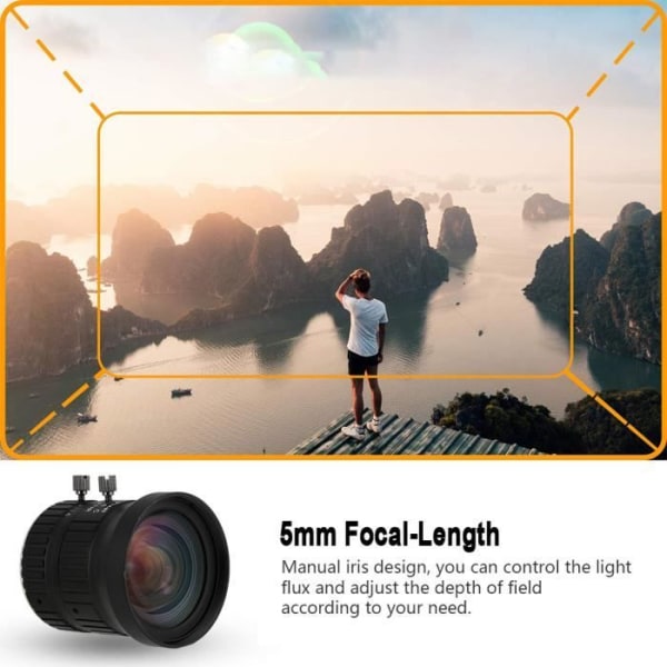 Säkerhetskameraobjektiv, färgreducering Mindre brus Högupplöst HD-pixelersättningskameraobjektiv