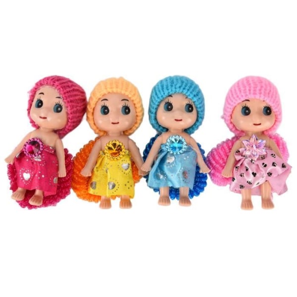 Fdit Mini Dolls 24st Girl Mini Dolls Utsökt söta färgglada prydnadssaker Leksaker för över 3 år gamla