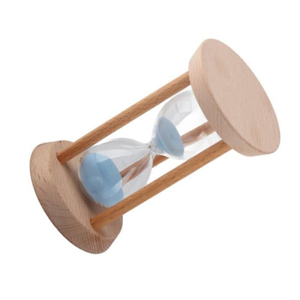 HURRISE Sand Timglas Timer Liten Rund Trä Tre-kolumn Timglas Timglas Sand Timer Linne Center