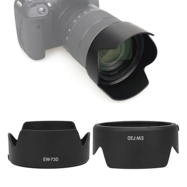 EW-73D motljusskydd för Canon, motljusskydd för Canon EF-S 18-135 mm F/3,5-5,6 IS USM-objektiv, minska bländning och bländning
