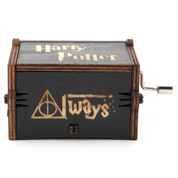 Harry Potter Black Clockwork Wooden Crank Music Box