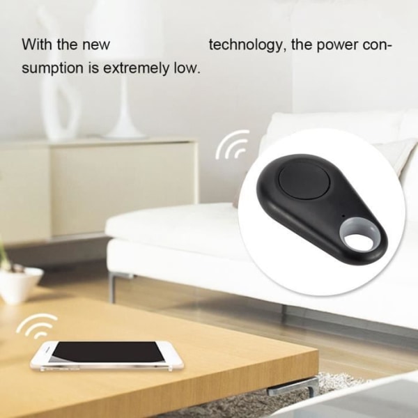 HURRISE Bluetooth Tracker Mini Bluetooth Tracker Bag Plånboksnyckel Pet Anti Lost Smart Finder Locator Alarm (svart)